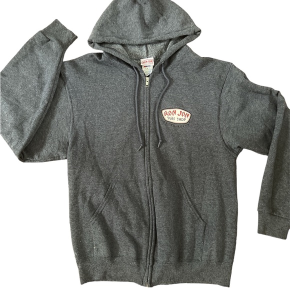 Ron Jon Distressed Custom Surfboards Surf Shop hoodie Cocoa Beach full zip - Picture 4 of 16